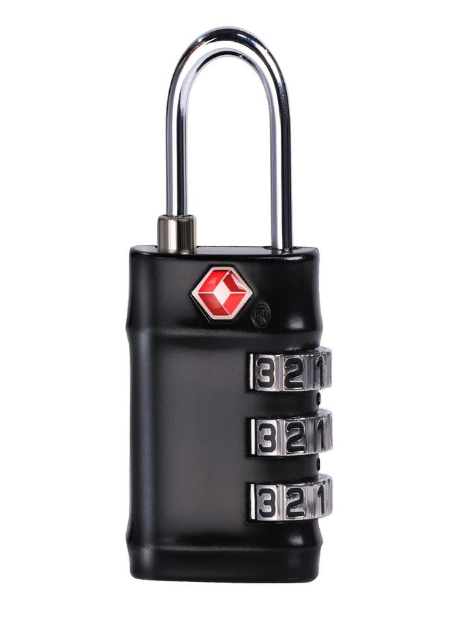 BARRYSAIL TSA Approved Combination Lock - Compact & Durable Luggage Locks, 3-Digit Resettable Password for Travel, Gym Lockers, Cabinets, Black - Image 1